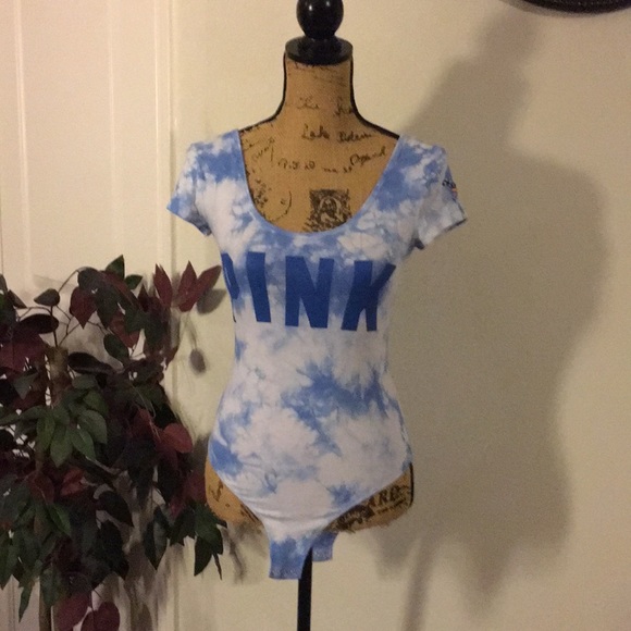 Blue and white PINK Bodysuit - Picture 1 of 7